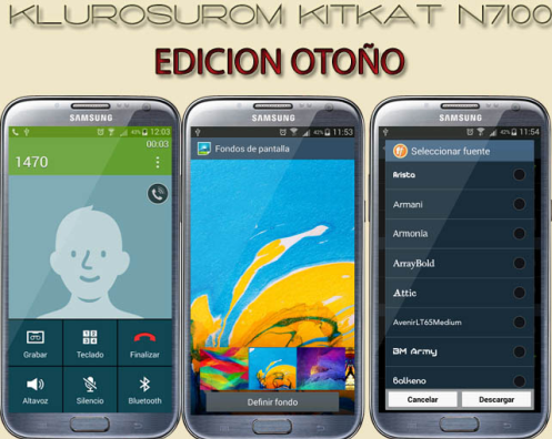 Galaxy Note 2 KlurosuROM KitKat Edicion Otoño